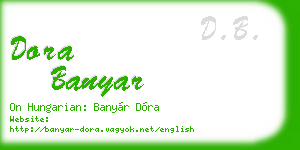 dora banyar business card